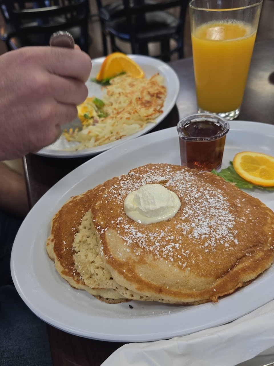 Pancakes with Powdered Sugar