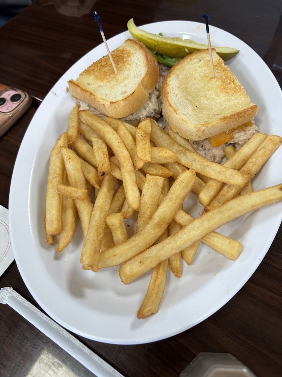 Grilled Sandwich and Crispy Fries