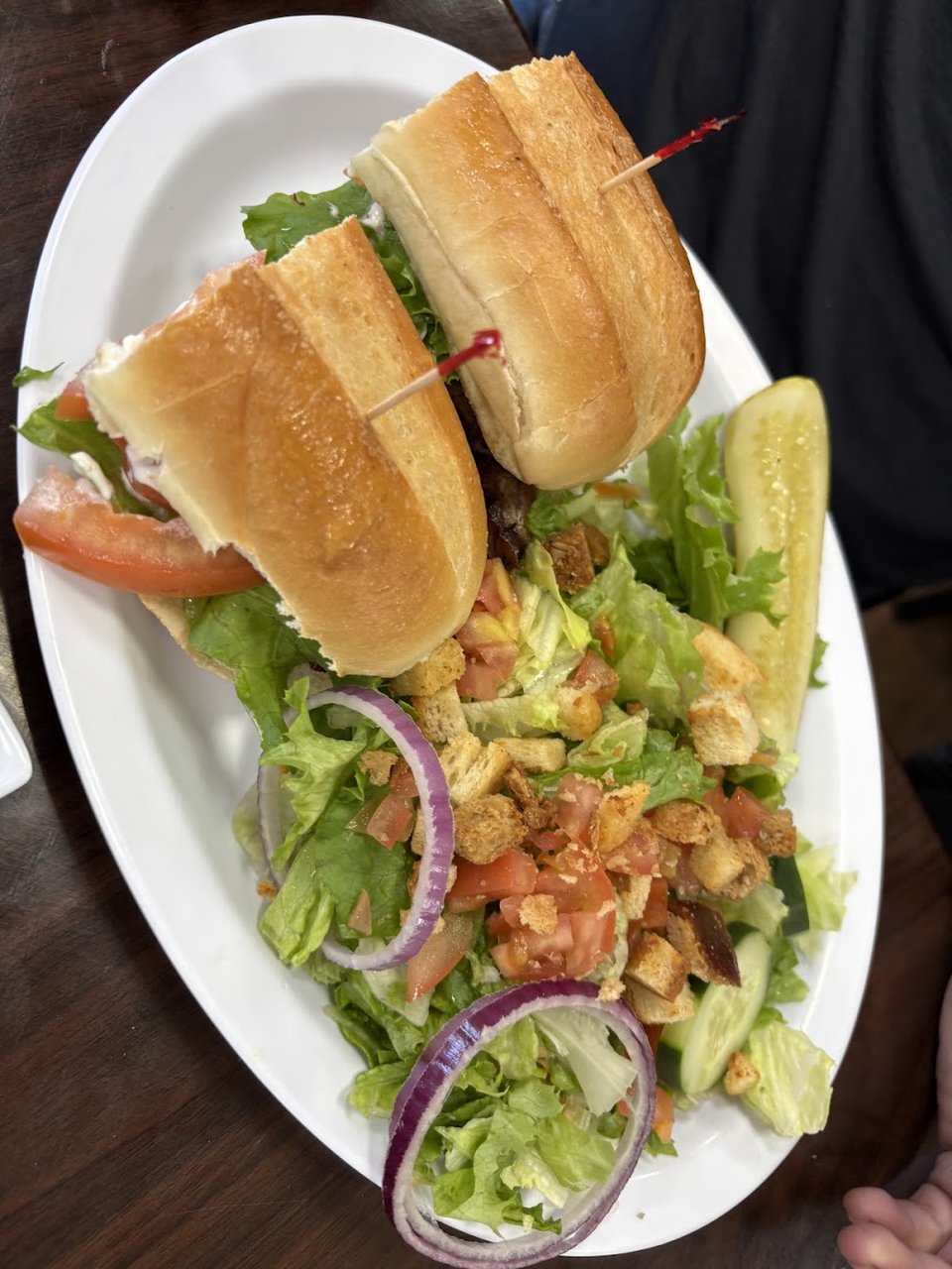 Sub Sandwich with Side Salad